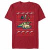 Men’s Star Wars The Mandalorian Christmas Grogu Sweater Print T-Shirt