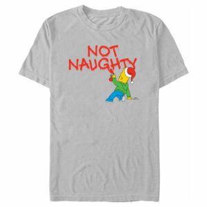 Men’s The Simpsons Christmas Bart Not Naughty T-Shirt