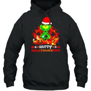 Santa Grinch Happy Hallothanksmas Halloween 2021 shirt 3
