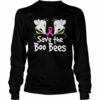 Save The Boo Bees Funny Breast Cancer Awareness Halloween shirt