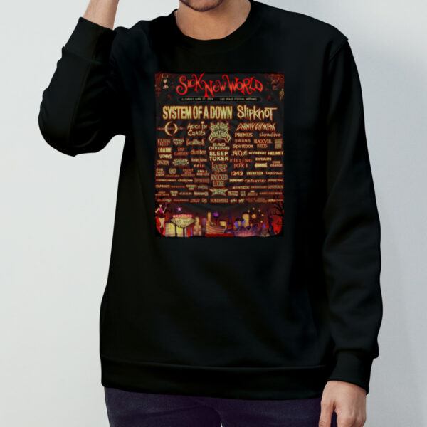 Sick New World Las Vegas Festival 2024 Tour poster T-shirt