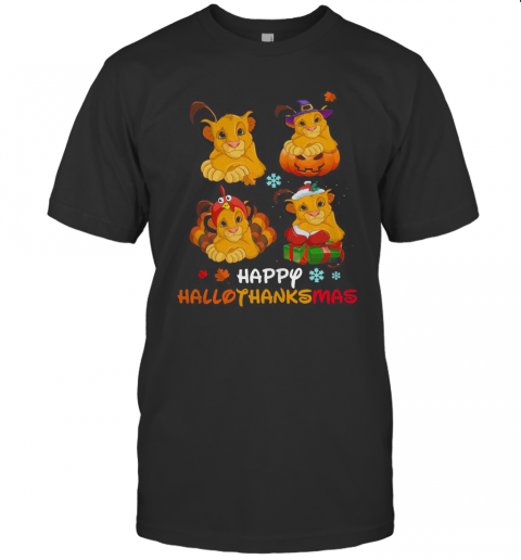 Simba Disney Halloween And Merry Christmas Happy Hallothanksmas T-Shirt Simba Disney Halloween And Merry Christmas Happy Hallothanksmas T-Shirt