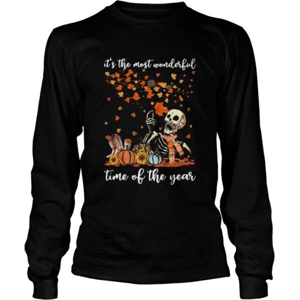 Skeleton Its The Most Wonderful Time Of The Year Pumpkin Halloween shirt