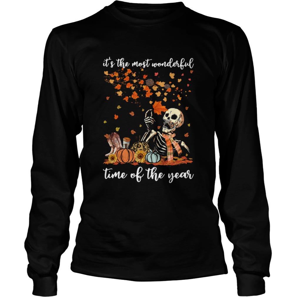 Skeleton Its The Most Wonderful Time Of The Year Pumpkin Halloween shirt Skeleton Its The Most Wonderful Time Of The Year Pumpkin Halloween shirt