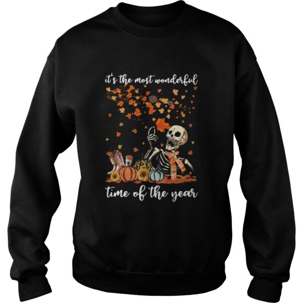 Skeleton Its The Most Wonderful Time Of The Year Pumpkin Halloween shirt