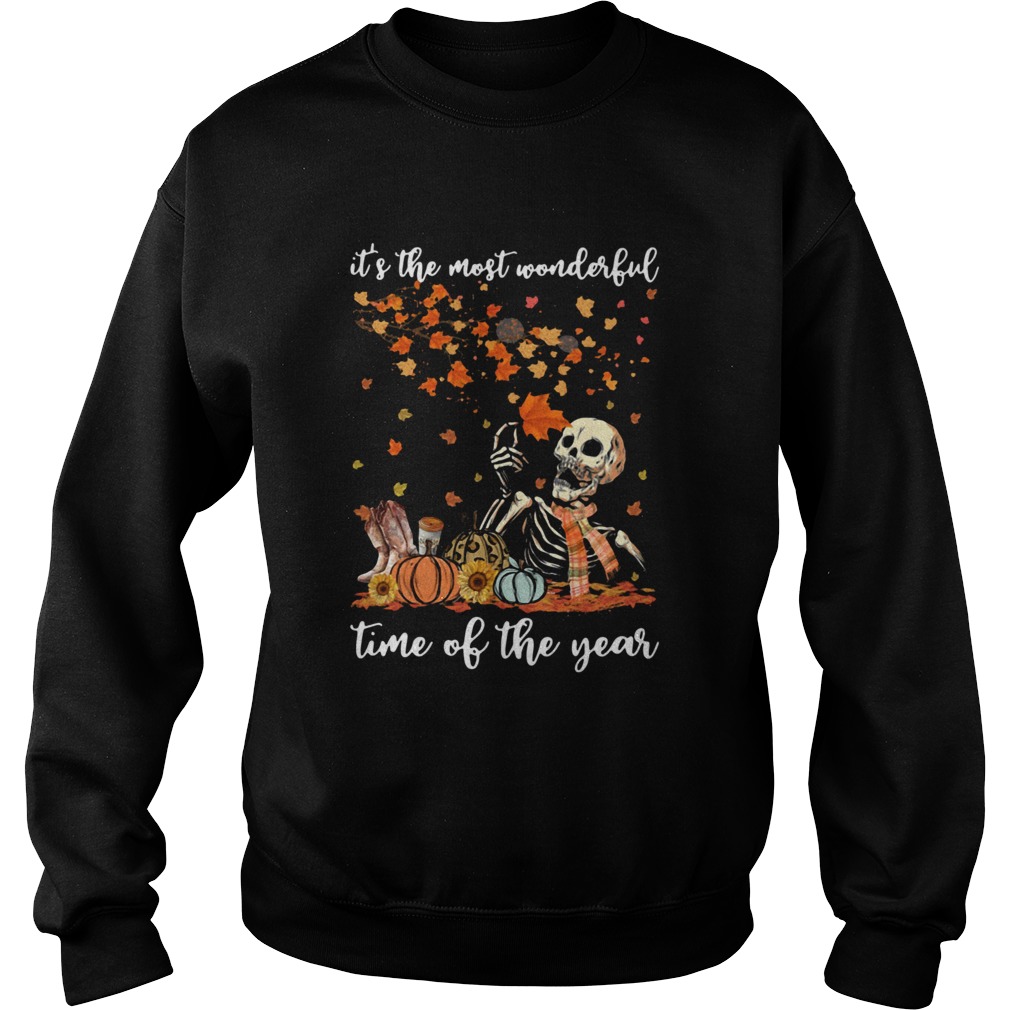 Skeleton Its The Most Wonderful Time Of The Year Pumpkin Halloween shirt Skeleton Its The Most Wonderful Time Of The Year Pumpkin Halloween shirt