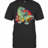Skeleton Riding Dinosaur T Rex Halloween 2020 Boys T-Shirt