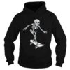 Skeleton Skateboarding Skateboarder Halloween shirt