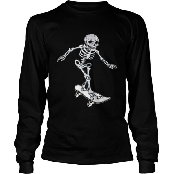 Skeleton Skateboarding Skateboarder Halloween shirt