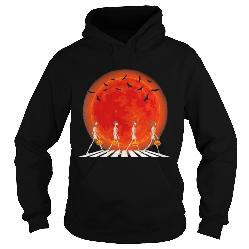 Skeleton Walking crossing the line Halloween sunset shirt Skeleton Walking crossing the line Halloween sunset shirt