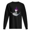 Skeleton Witch Riding Narwhal Halloween shirt