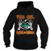 Skeleton this girl loves halloween heart shirt