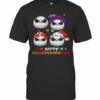 Skellington Halloween And Merry Christmas Happy Hallothanksmas T-Shirt