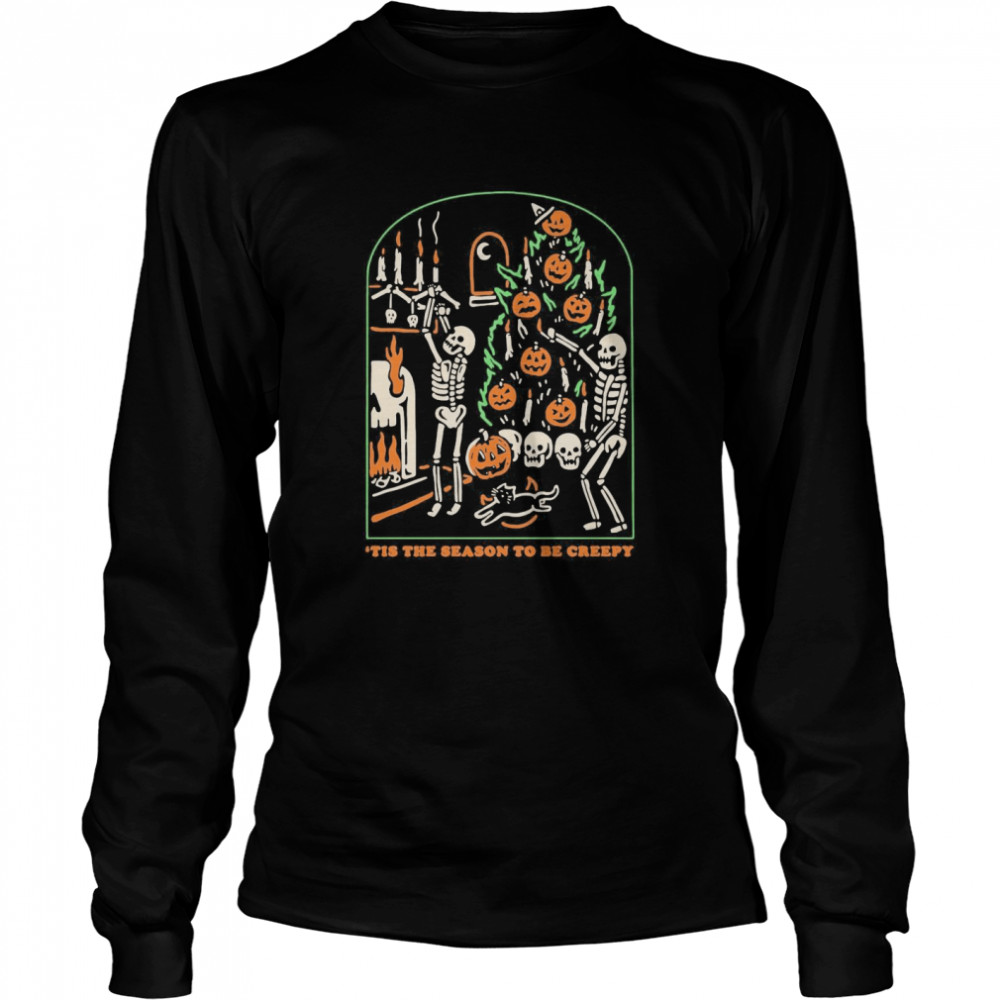 Skull Tis The Season To Be Creepy Halloween shirt Skull Tis The Season To Be Creepy Halloween shirt
