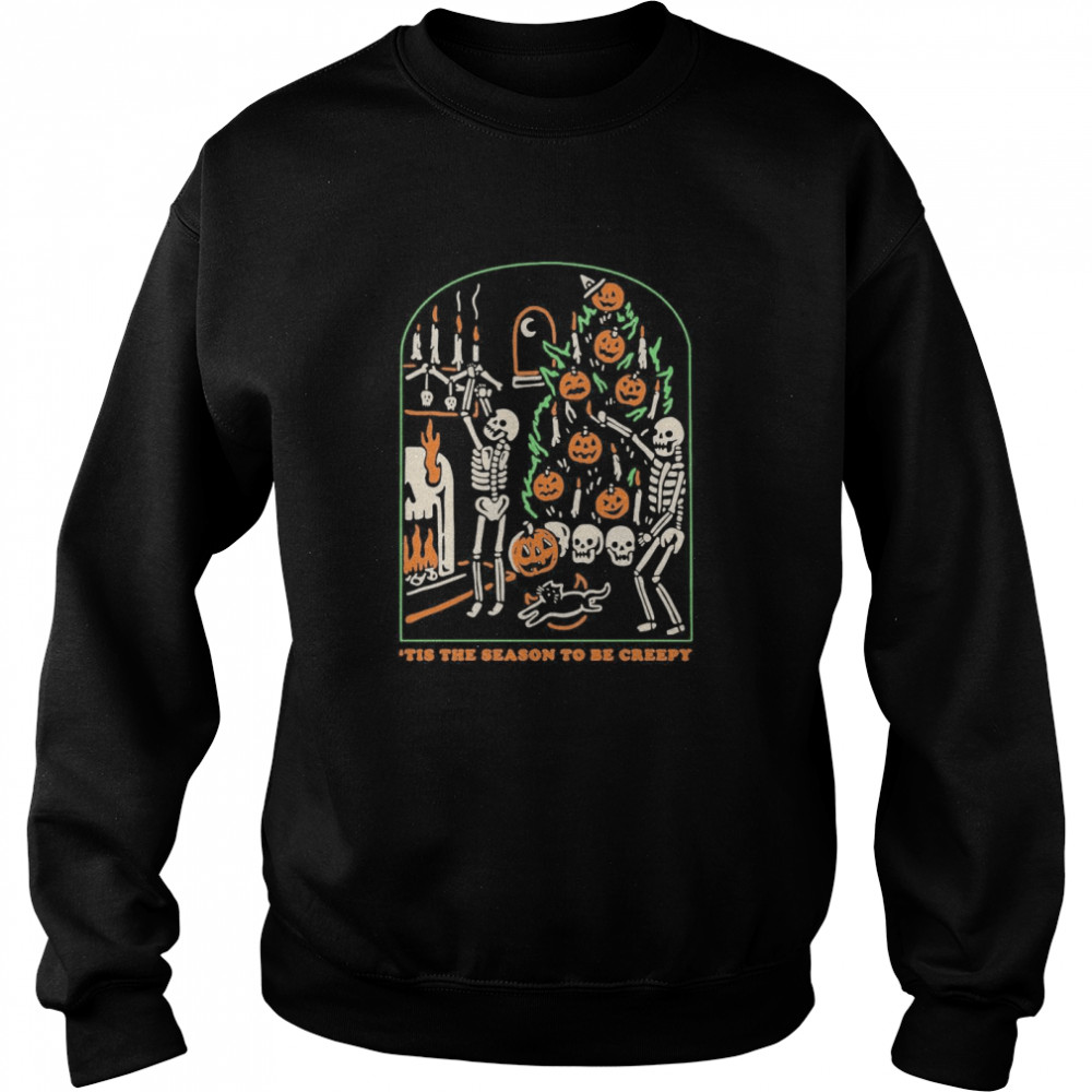 Skull Tis The Season To Be Creepy Halloween shirt Skull Tis The Season To Be Creepy Halloween shirt
