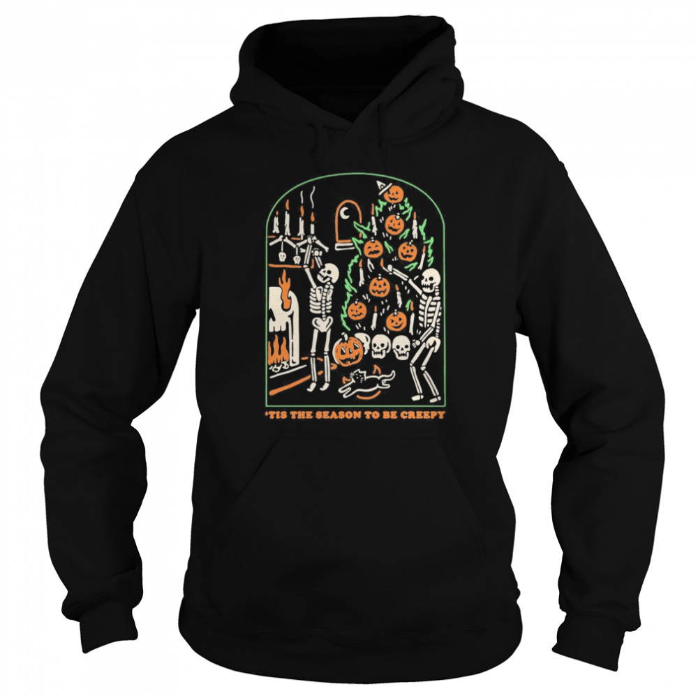 Skull Tis The Season To Be Creepy Halloween shirt Skull Tis The Season To Be Creepy Halloween shirt