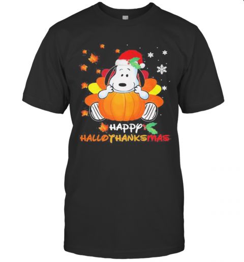 Snoopy Happy Hallothanksmas Halloween Thanksgiving Christmas T-Shirt Snoopy Happy Hallothanksmas Halloween Thanksgiving Christmas T-Shirt