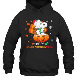 Snoopy Happy Hallothanksmas Halloween Thanksgiving Christmas T Shirt 4