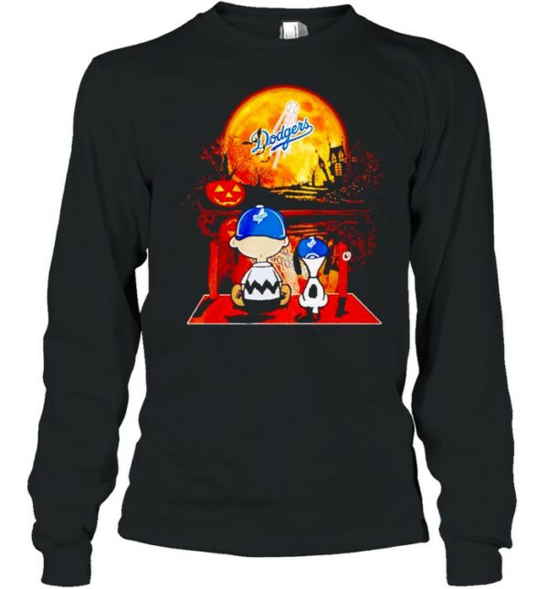 Snoopy and Charlie Brown Los Angeles Dodgers happy Halloween shirt