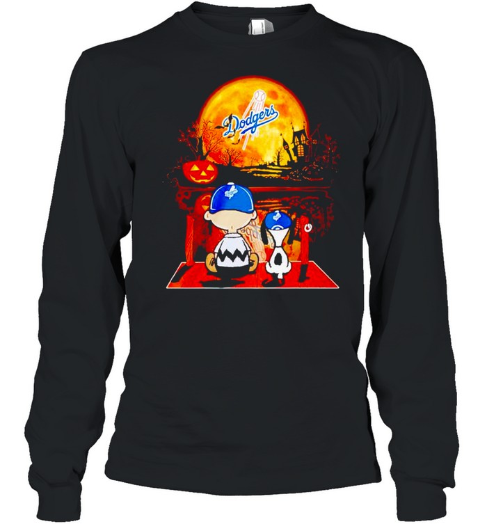 Snoopy and Charlie Brown Los Angeles Dodgers happy Halloween shirt Snoopy and Charlie Brown Los Angeles Dodgers happy Halloween shirt