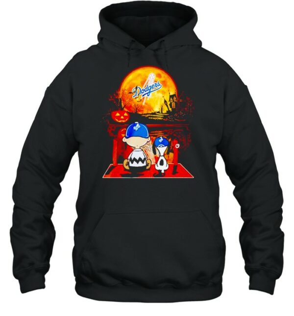 Snoopy and Charlie Brown Los Angeles Dodgers happy Halloween shirt