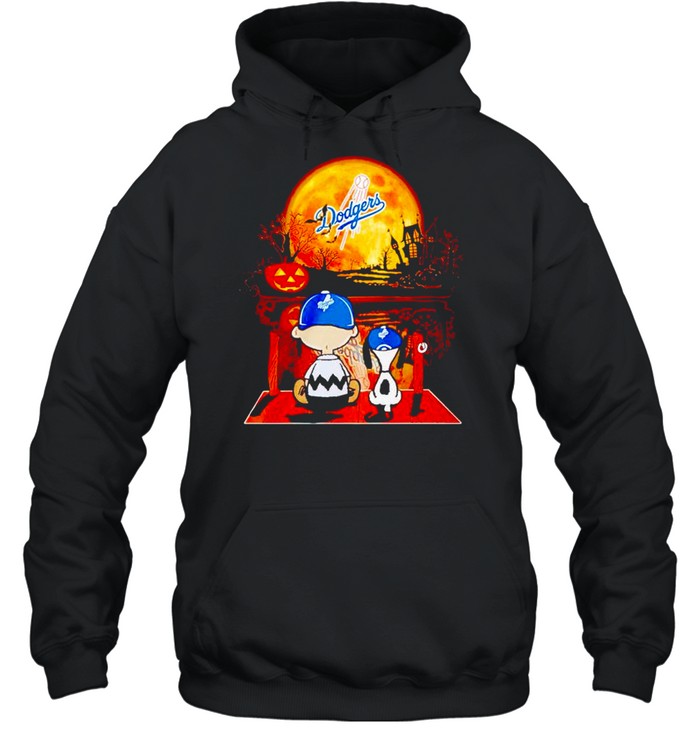 Snoopy and Charlie Brown Los Angeles Dodgers happy Halloween shirt Snoopy and Charlie Brown Los Angeles Dodgers happy Halloween shirt