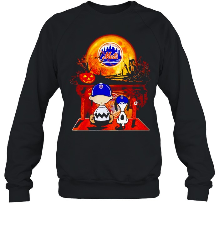 Snoopy and Charlie Brown New York Mets happy Halloween shirt Snoopy and Charlie Brown New York Mets happy Halloween shirt