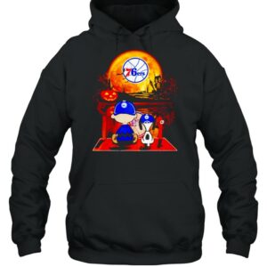 Snoopy and Charlie Brown Philadelphia 76ers happy Halloween shirt 3