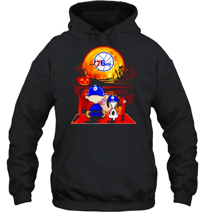 Snoopy and Charlie Brown Philadelphia 76ers happy Halloween shirt Snoopy and Charlie Brown Philadelphia 76ers happy Halloween shirt