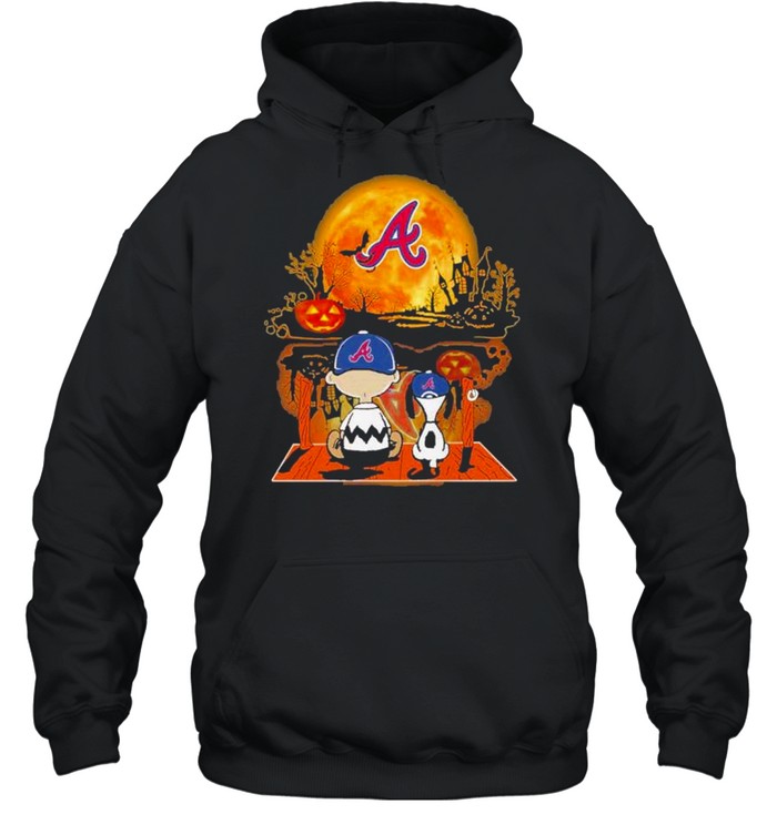 Snoopy and Charlie Brown Pumpkin Atlanta Braves Halloween Moon shirt Snoopy and Charlie Brown Pumpkin Atlanta Braves Halloween Moon shirt