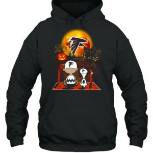 Snoopy and Charlie Brown Pumpkin Atlanta Falcons Halloween Moon shirt 3