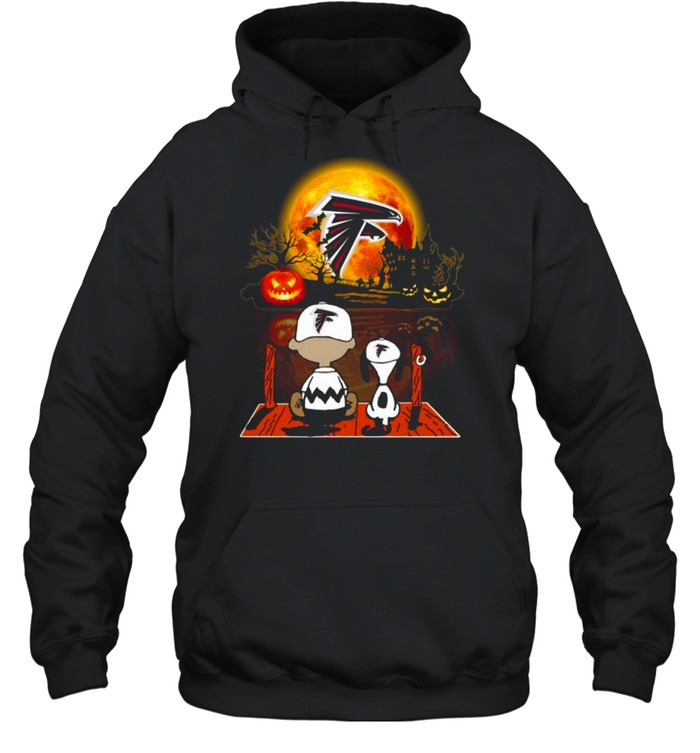 Snoopy and Charlie Brown Pumpkin Atlanta Falcons Halloween Moon shirt Snoopy and Charlie Brown Pumpkin Atlanta Falcons Halloween Moon shirt