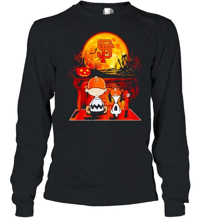 Snoopy and Charlie Brown San Francisco Giants happy Halloween shirt Snoopy and Charlie Brown San Francisco Giants happy Halloween shirt