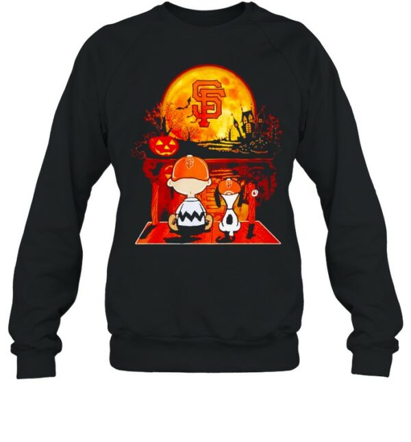 Snoopy and Charlie Brown San Francisco Giants happy Halloween shirt