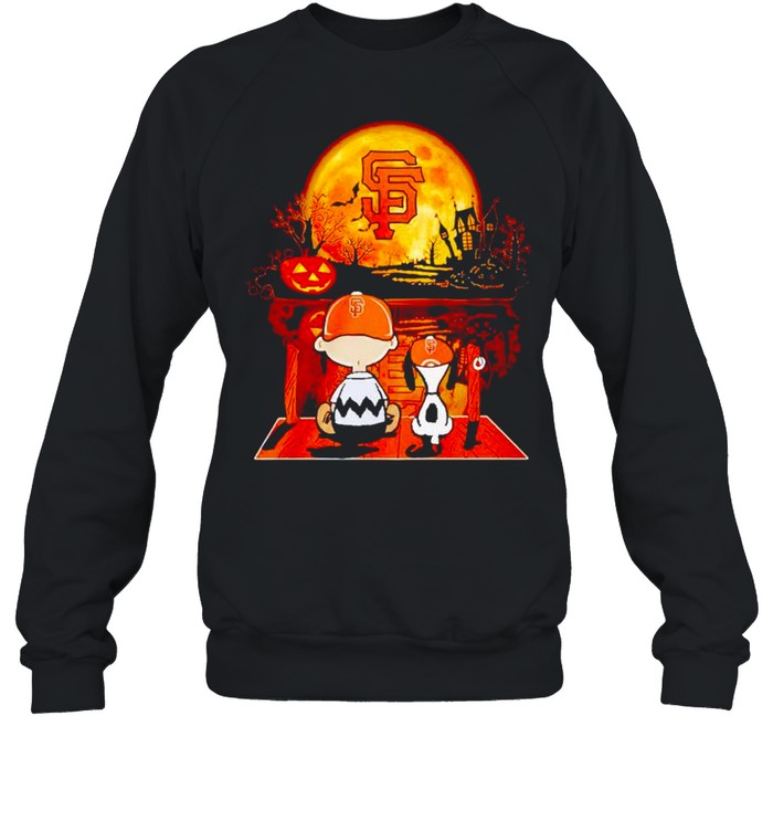 Snoopy and Charlie Brown San Francisco Giants happy Halloween shirt Snoopy and Charlie Brown San Francisco Giants happy Halloween shirt