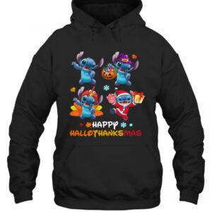 Stitch Happy Hallothanksmas Pumpkin T Shirt 3
