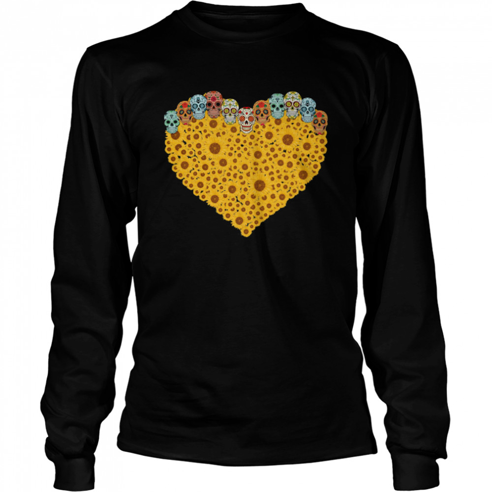 Sugar Skull Head Sunflower Heart shirt Sugar Skull Head Sunflower Heart shirt