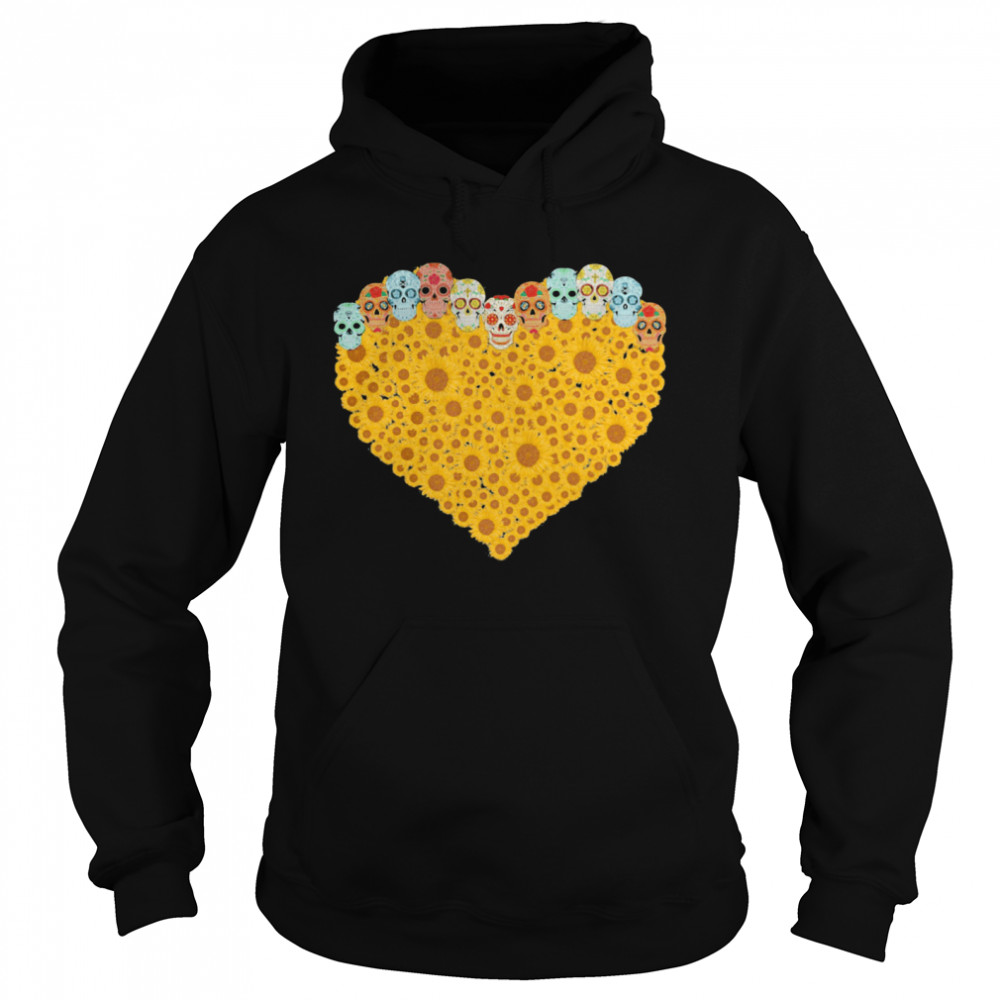 Sugar Skull Head Sunflower Heart shirt Sugar Skull Head Sunflower Heart shirt