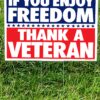 Thank A Veteran Yard Sign