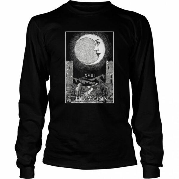 The Moon and Dogs Tarot Card Occult Goth Halloween Gothic T-shirt
