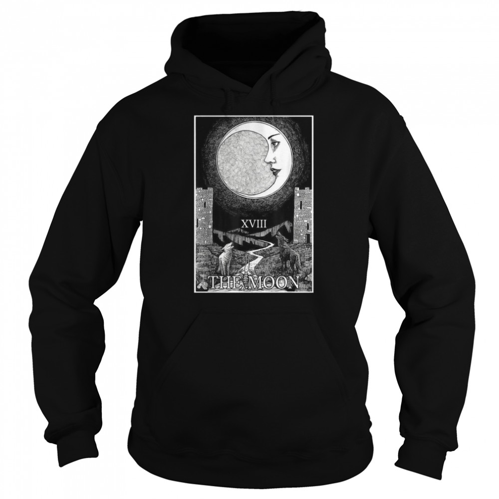 The Moon and Dogs Tarot Card Occult Goth Halloween Gothic T-shirt The Moon and Dogs Tarot Card Occult Goth Halloween Gothic T-shirt