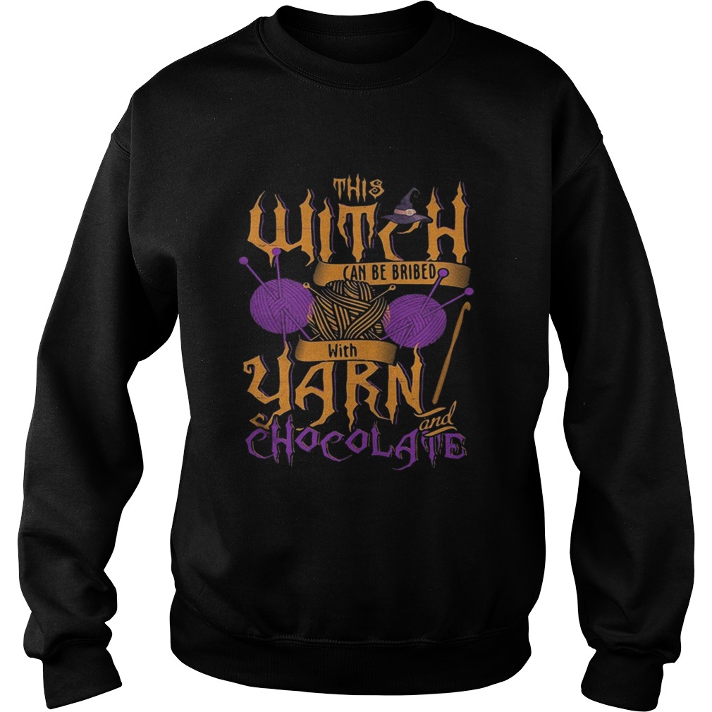 The witch can be bribed with yarn chocolate Halloween t-shirt The witch can be bribed with yarn chocolate Halloween t-shirt