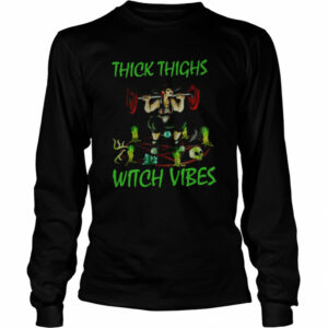 Thick Thighs Witch Vibes Halloween T-shirt