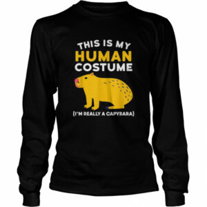 This Is My Human Costume I’m Really A Capybara Halloween Shirt