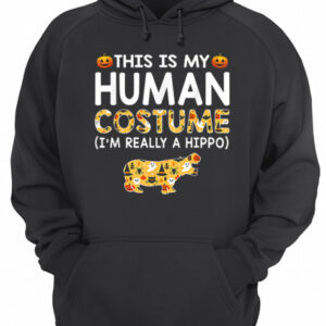 This is My Human Costume Halloween Hippo Gift shirt 3