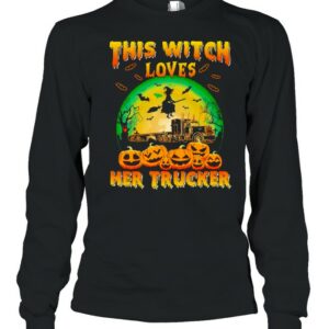 This witch loves her trucker Halloween shirt