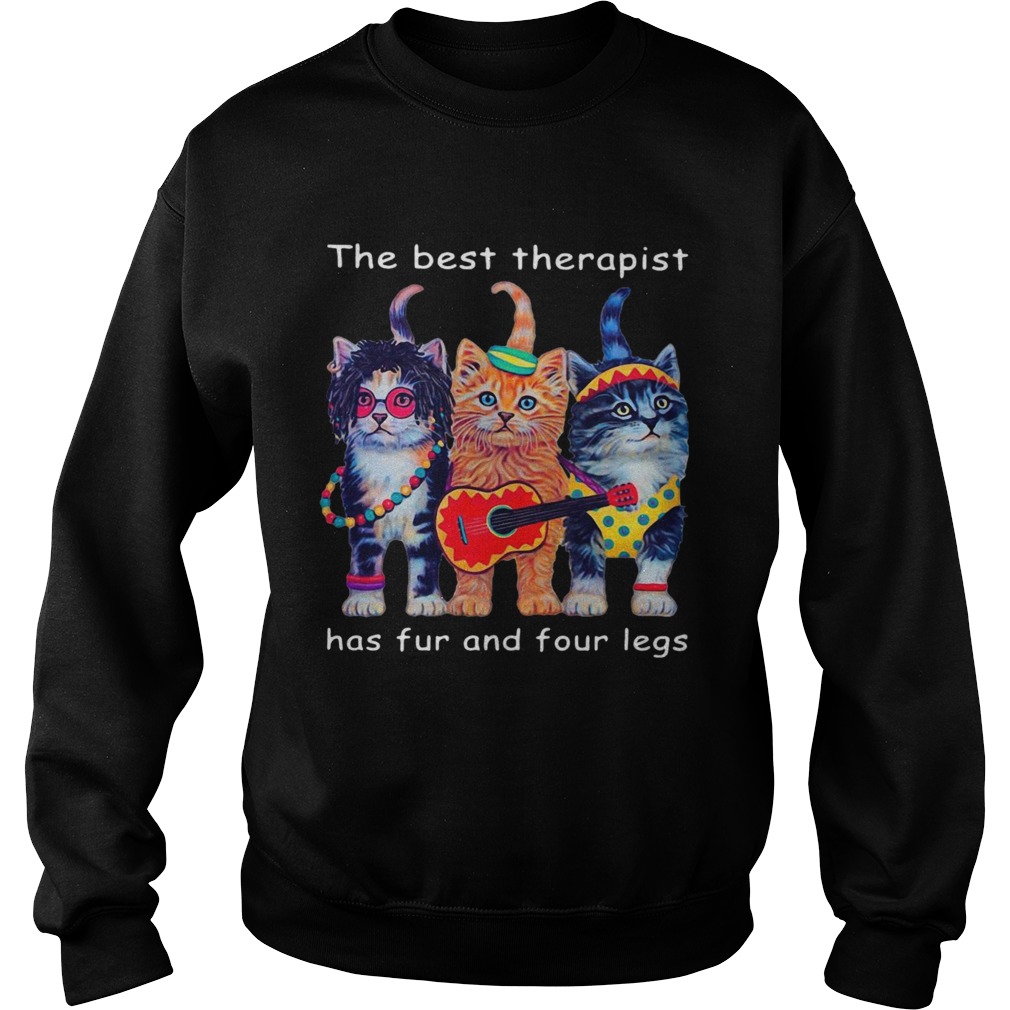 Three Cats Guitar The Best Therapist Has Fur And Four Legs shirt Three Cats Guitar The Best Therapist Has Fur And Four Legs shirt