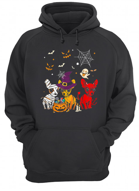 Three Chihuahuas Funny Halloween Gift For Women shirt Three Chihuahuas Funny Halloween Gift For Women shirt