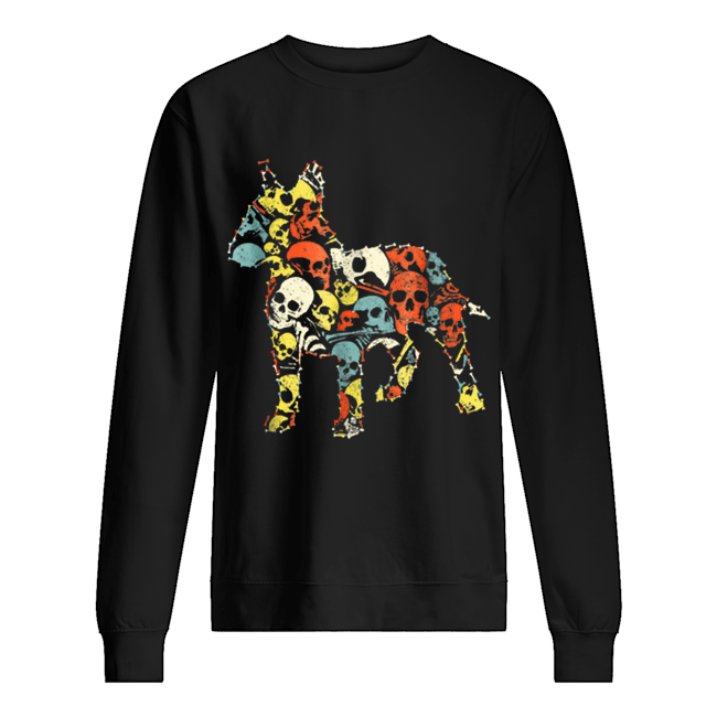 Top BULL TERRIER Skeleton Skull Vintage Retro shirt Top BULL TERRIER Skeleton Skull Vintage Retro shirt