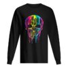 Top Colorful Melting Skull Halloween Kids Art Graphic shirt